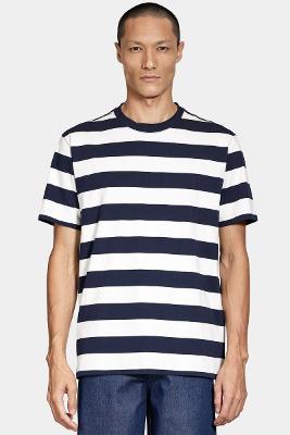 Camiseta Aramis Listrada Manga Curta Marinho