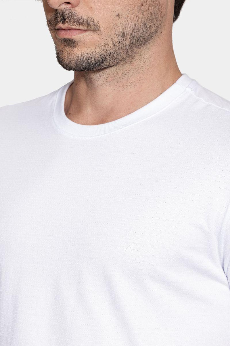 Camiseta Aramis Manga Curta Maquinetada Branca - 4