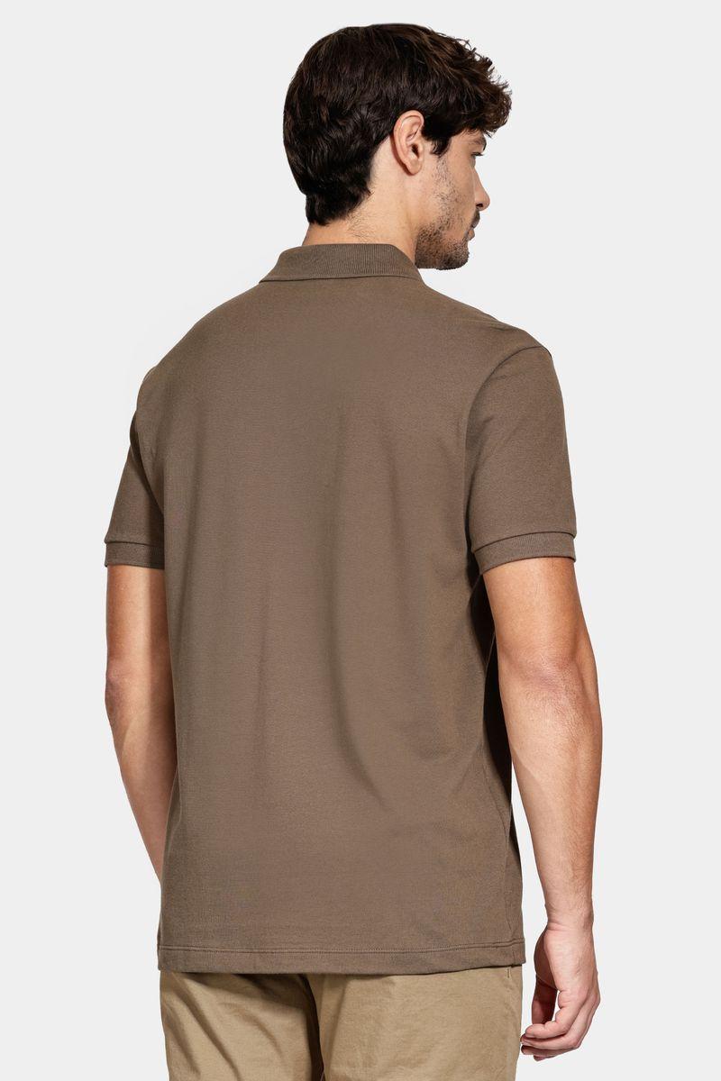Polo Aramis Piquet Algodão Básico Manga Curta Castor - 4