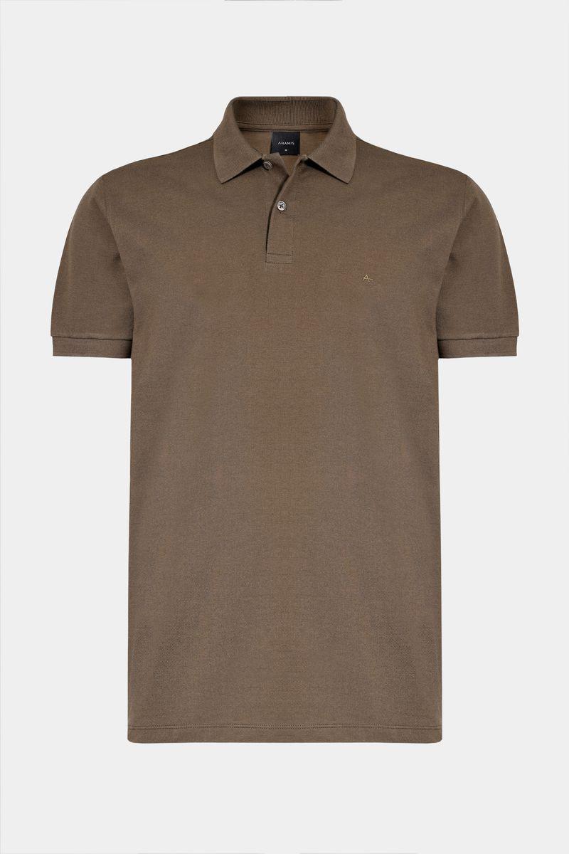Polo Aramis Piquet Algodão Básico Manga Curta Castor - 5