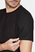 Camiseta Aramis Manga Curta de Algodão Pima Preto - 3