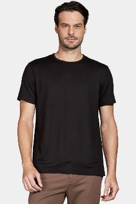 Camiseta Aramis Manga Curta de Algodão Pima Preto
