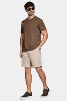 Camiseta Aramis Manga Curta Algodão Flamê Marrom - 2