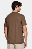 Camiseta Aramis Manga Curta Algodão Flamê Marrom
