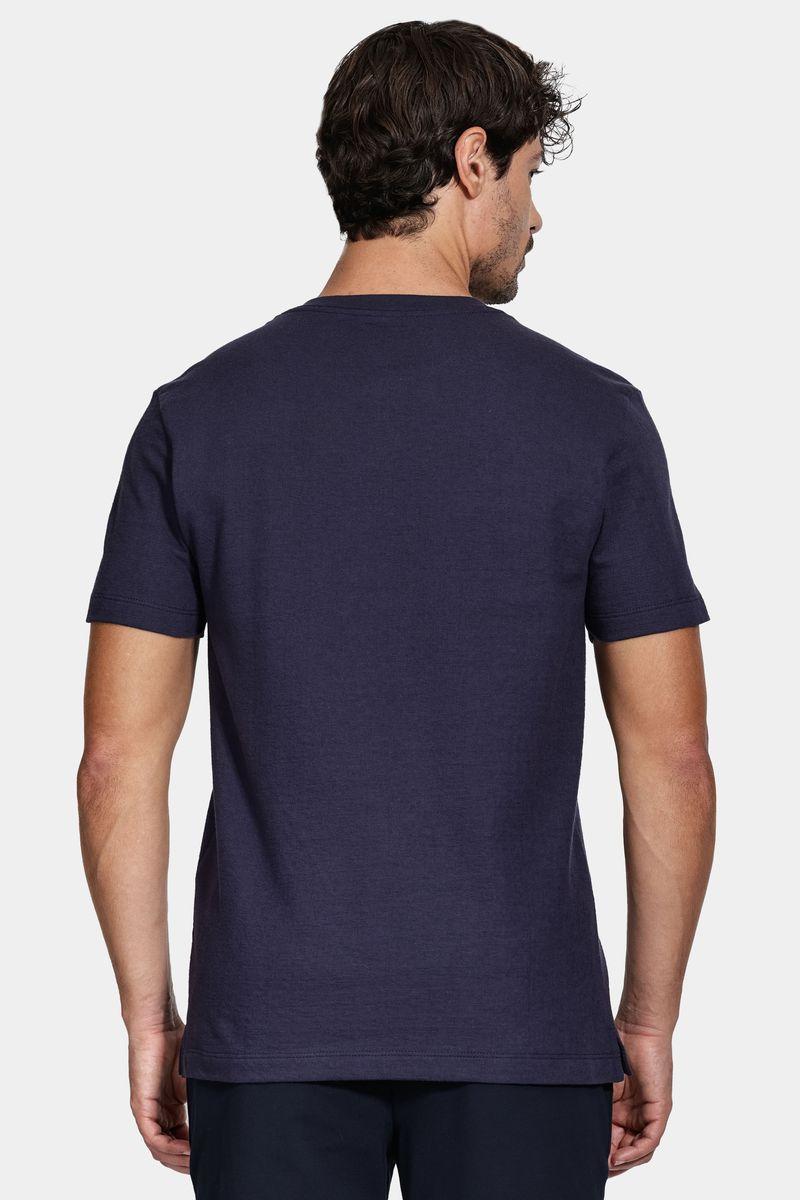 Camiseta Aramis Manga Curta Malha Portuguesa Tricot Marinho - 4
