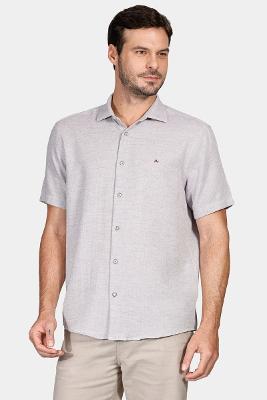 Camisa Aramis Regular Maquinetado Rústico Lilás