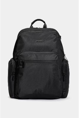 Mochila Aramis Office em Couro alças ergonômicas Preto
