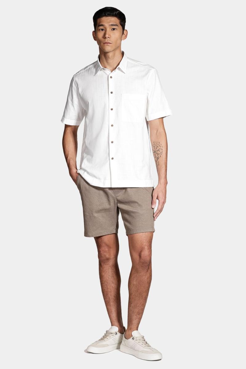 Camisa Aramis Manga Curta Regular Maquinetada Rústica Branco - 2