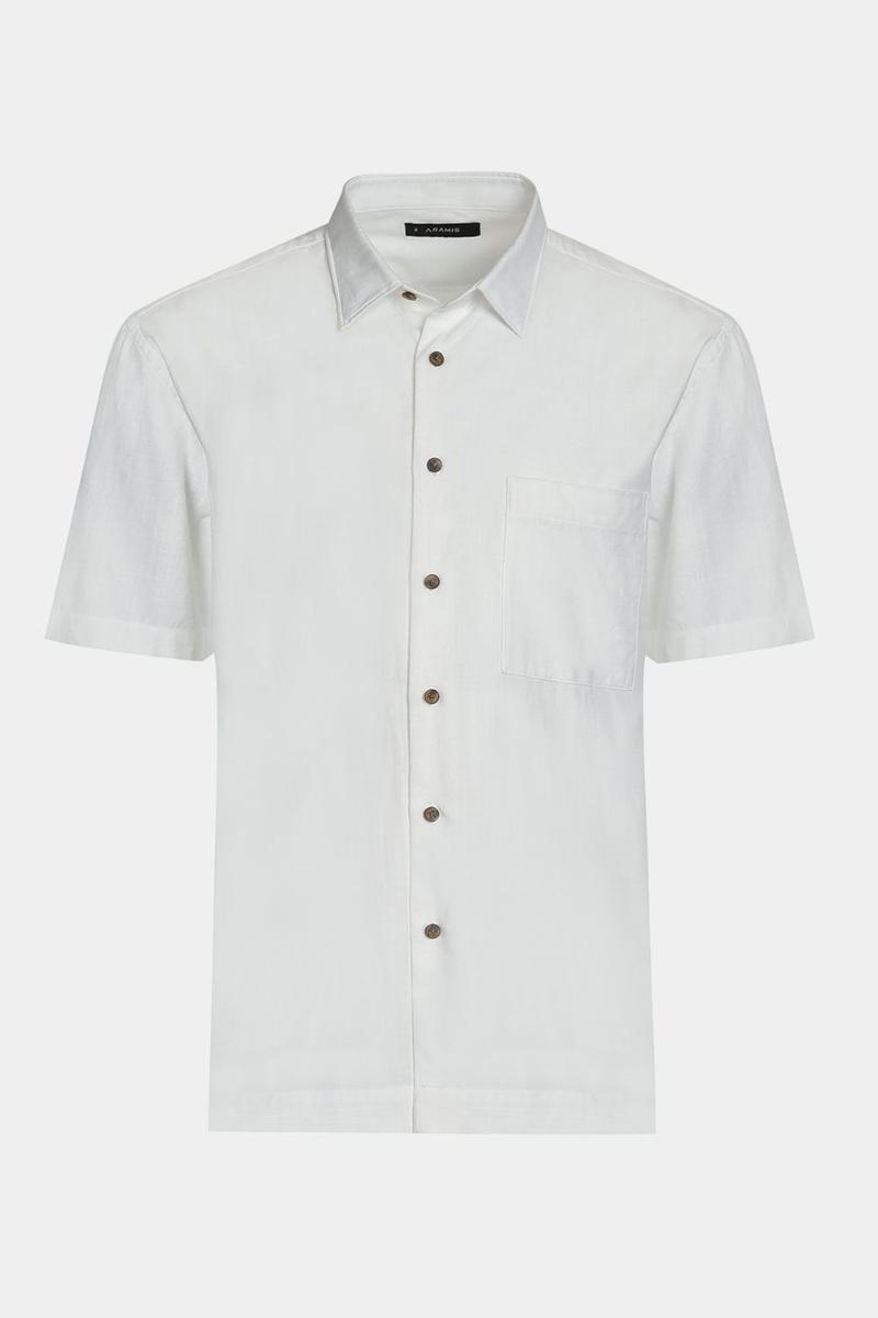 Camisa Aramis Manga Curta Regular Maquinetada Rústica Branco - 6