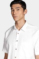 Camisa Aramis Manga Curta Regular Maquinetada Rústica Branco - 3