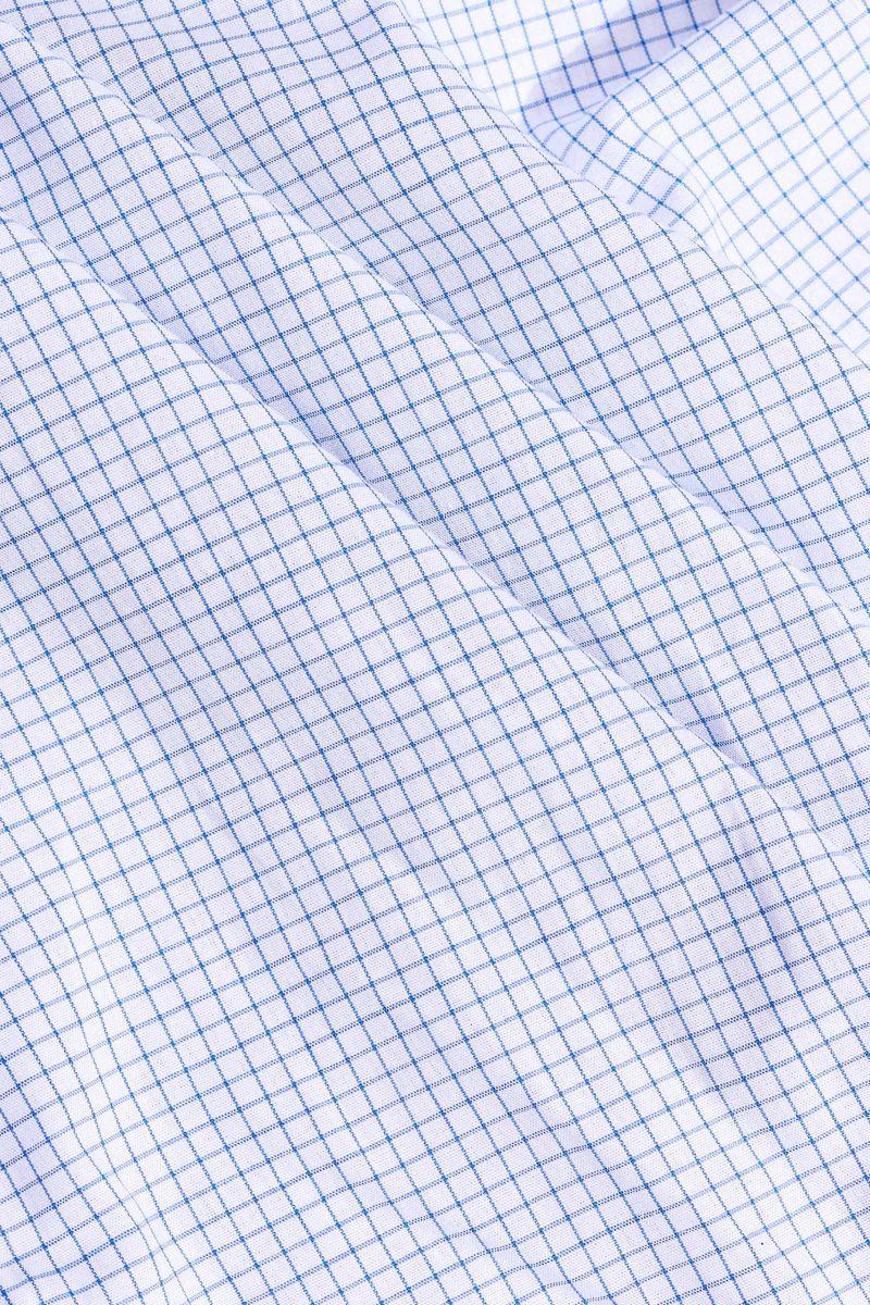 Camisa Aramis Manga Curta  Regular Com Bolso Branco Com Azul - 4