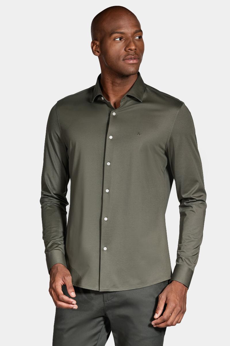 Camisa Aramis Aramis Slim Mercerizado Duplo Fio 70 Verde - 1