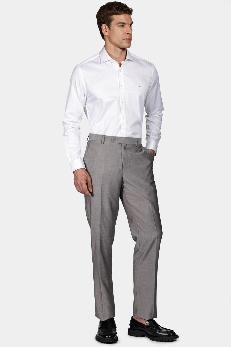 Camisa Slim Tricoline Lisa Branco - 8