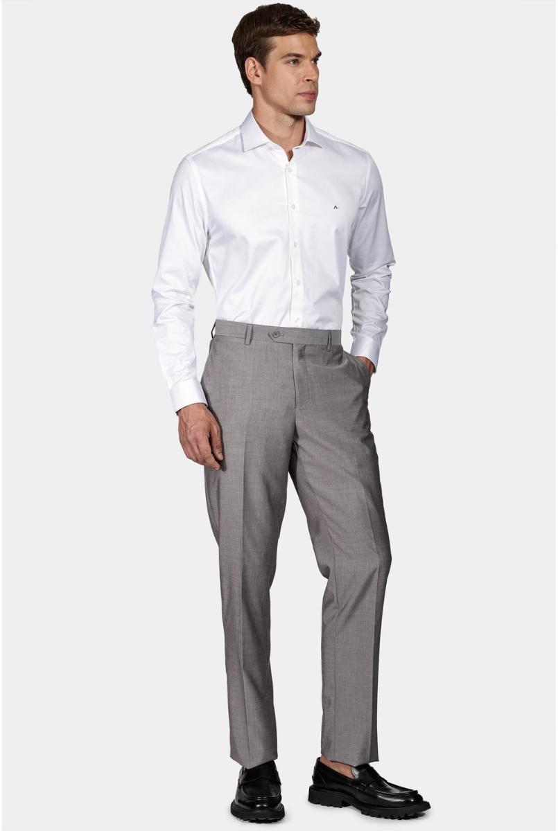 Camisa Slim Tricoline Lisa Branco - 3