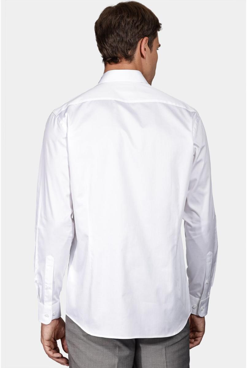 Camisa Slim Tricoline Lisa Branco - 5