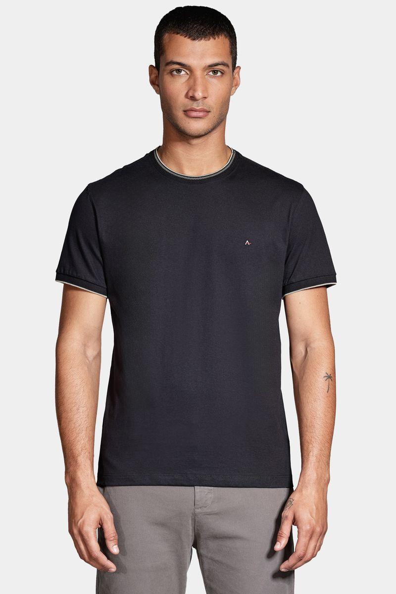 Camiseta Aramis Básica Friso Preto - 1
