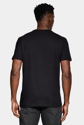 Camiseta Basica Algodão Manga Curta Preto
