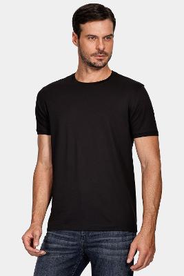 Camiseta Aramis Manga Curta Algodão Pima Preto