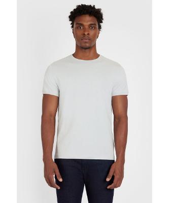 Camiseta Aramis Gola Careca de Algodão Pima Cinza Claro
