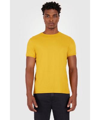 Camiseta Aramis Gola Careca de Algodão Pima Amarelo Ouro