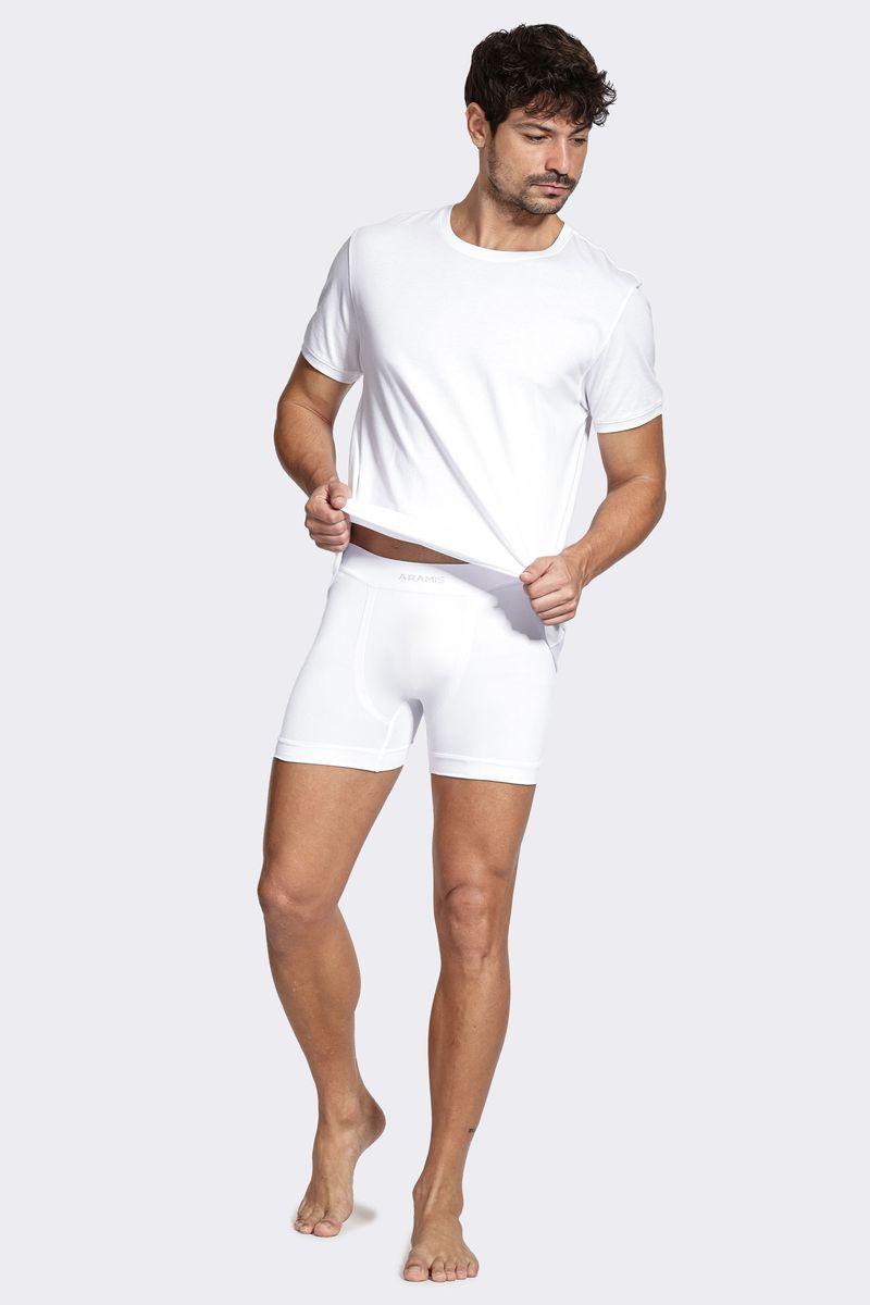 Kit Aramis 3 Cuecas Boxer Sem Costura Branco - 2