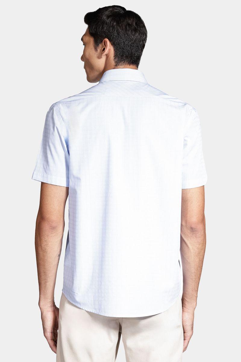 Camisa Aramis Manga Curta Regular Micro Xadrez Branco - 3