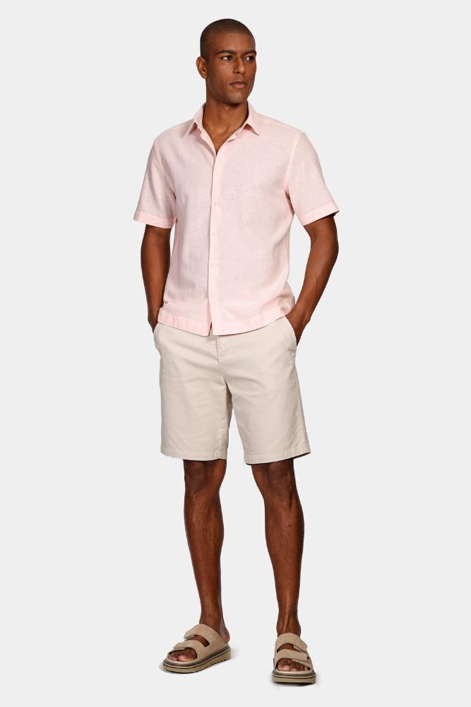 Camisa Aramis Regular Linho Algodão f Coral - 2