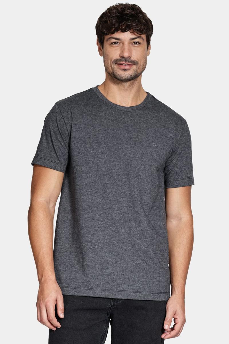 Camiseta Aramis Manga Curta Basica Grafite Mescla - 1