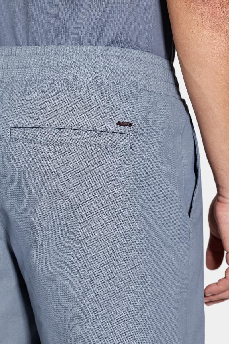 Bermuda Aramis Algodão Elástico e Cordão Azul Indigo - 5