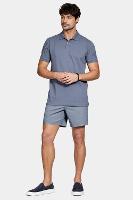 Bermuda Aramis Algodão Elástico e Cordão Azul Indigo - 3