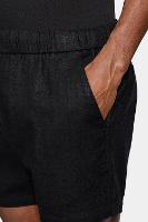 Bermuda Aramis Algodão Com Elastico Rústica Preto