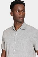 Camisa Aramis Manga Curta Capri Mescla Verde Militar - 3