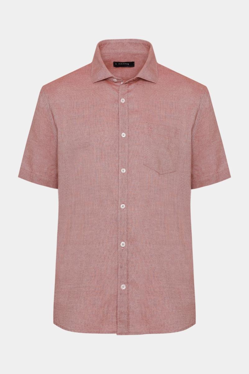 Camisa Aramis Aramis Manga Curta Algodão Telha - 5