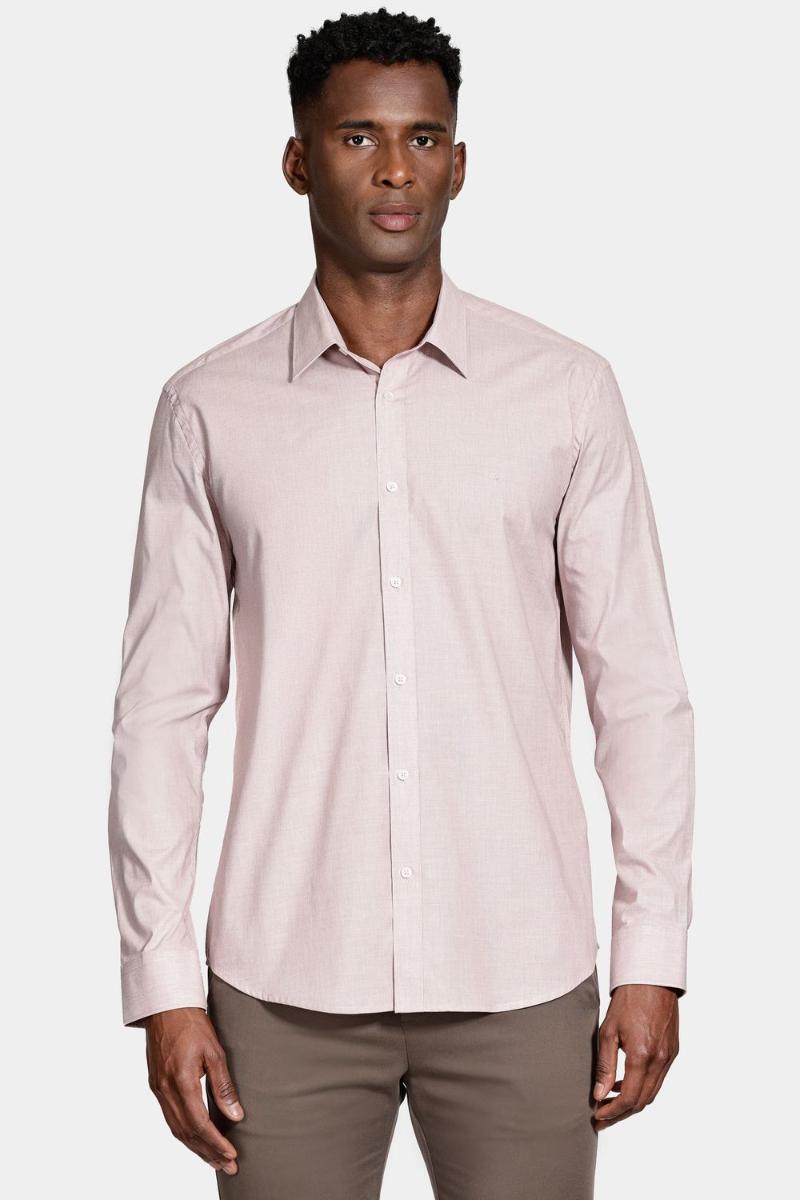 Camisa Aramis Algodão Regular Manga Longa Canela - 1