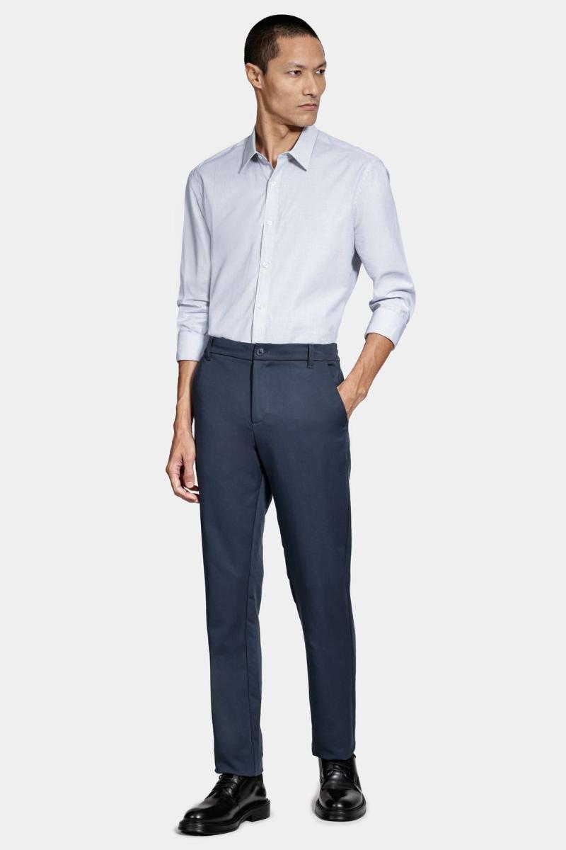 Camisa Aramis Algodão Regular Manga Longa Azul Claro - 2