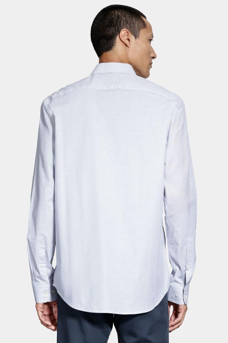 Camisa Aramis Algodão Regular Manga Longa Azul Claro - 4