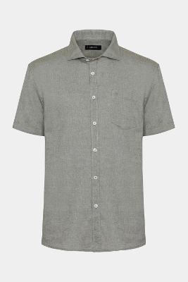 Camisa Aramis Manga Curta Algodão Verde Medio