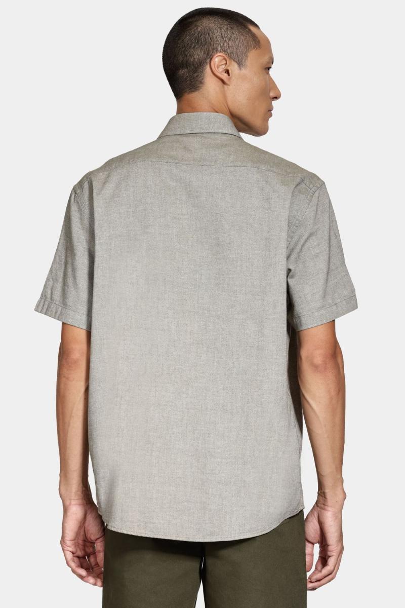 Camisa Aramis Manga Curta Algodão Verde Medio - 5