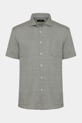 Camisa Aramis Manga Curta Algodão Verde Medio