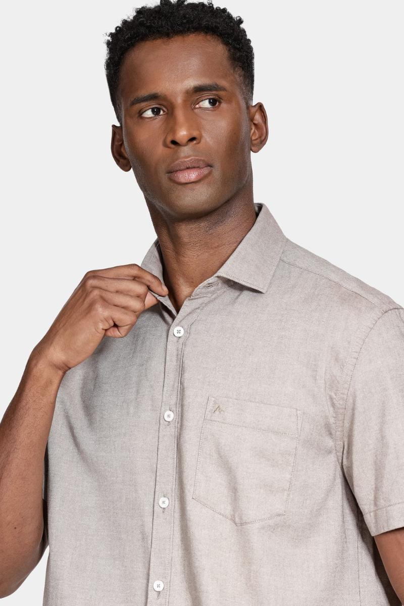 Camisa Aramis Manga Curta Algodão Natural - 3