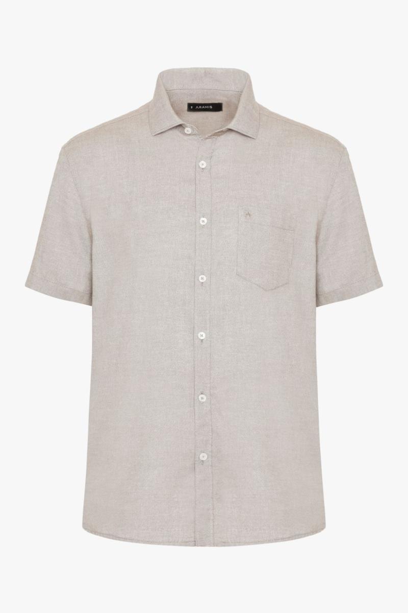 Camisa Aramis Manga Curta Algodão Natural - 5