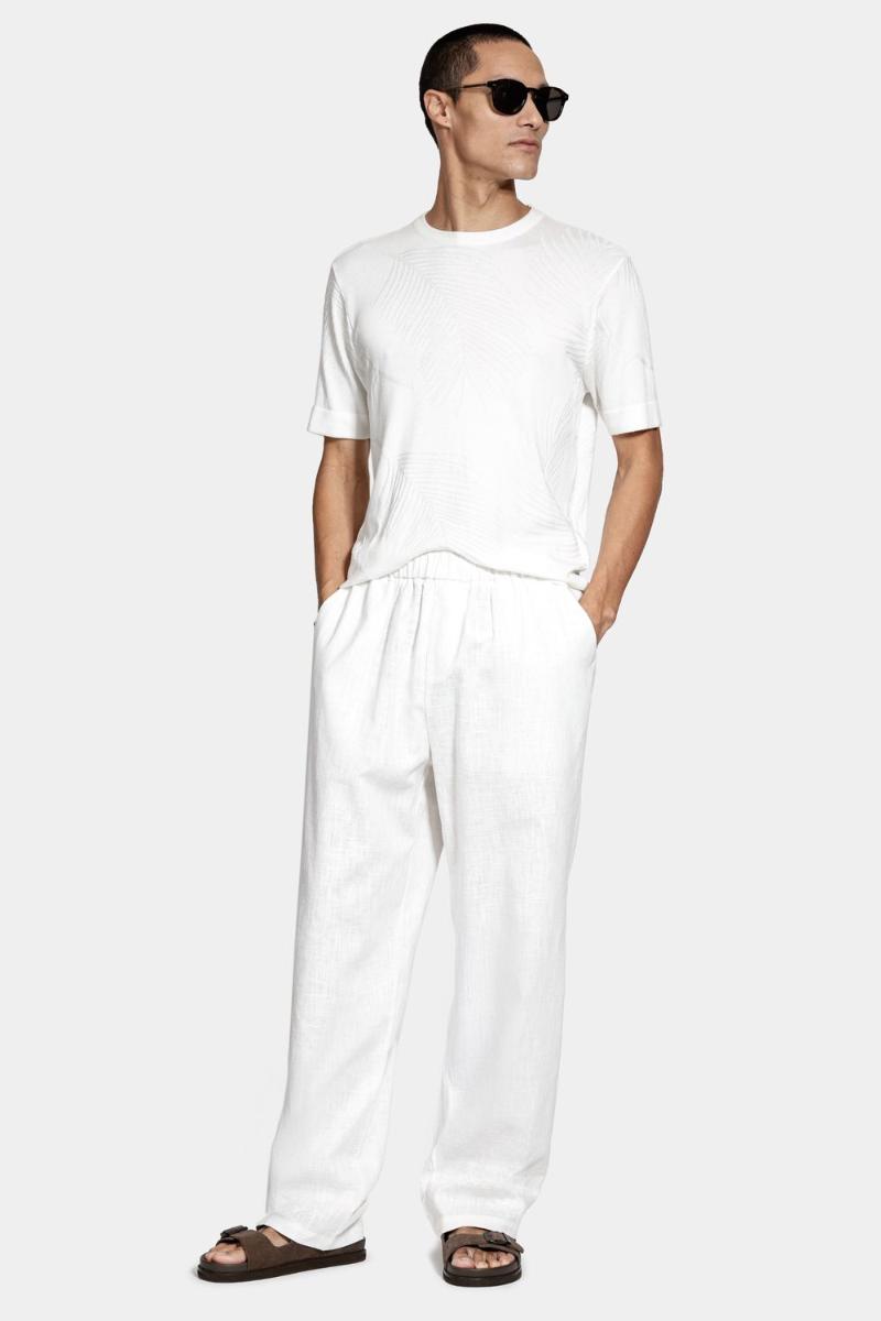 calça Aramis Chino Algodão Ampla Rustica Off White - 3