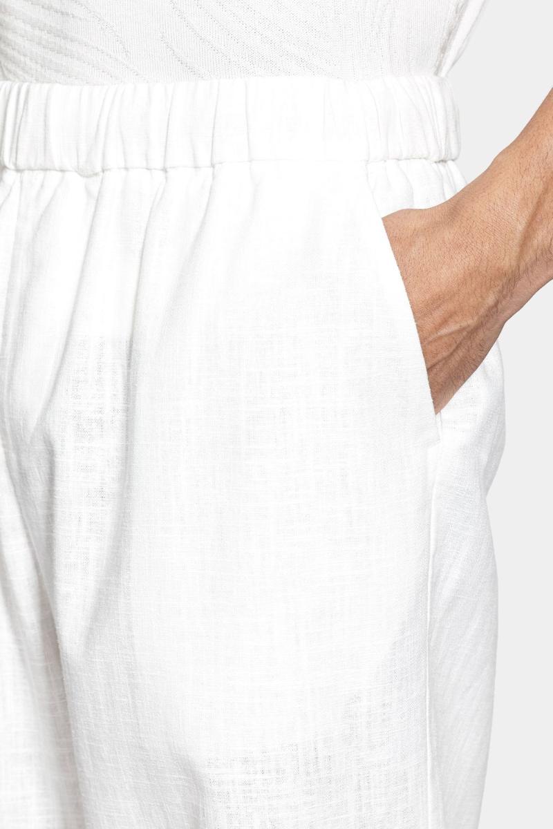 calça Aramis Chino Algodão Ampla Rustica Off White - 4