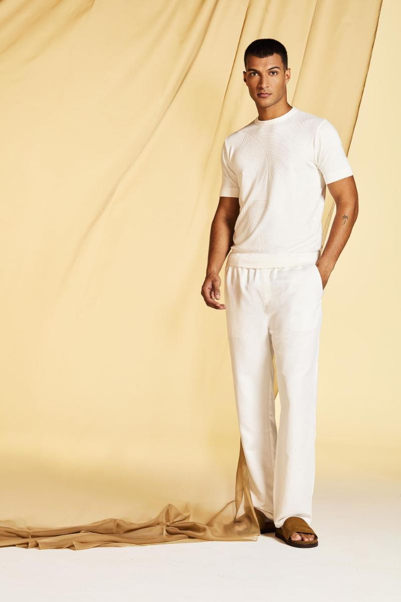 calça Aramis Chino Algodão Ampla Rustica Off White - 7