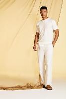 calça Aramis Chino Algodão Ampla Rustica Off White - 7