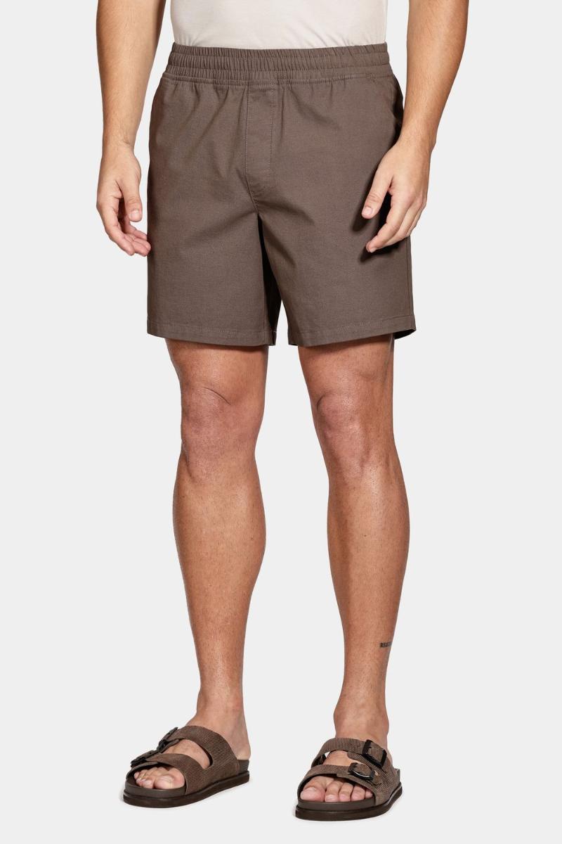 Bermuda Aramis  Algodão Elástico e Cordão Cafe - 2