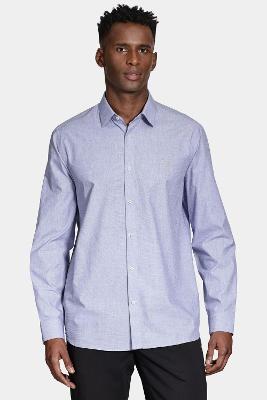 Camisa Aramis Manga Longa Algodão Egípcio Barolo Azul