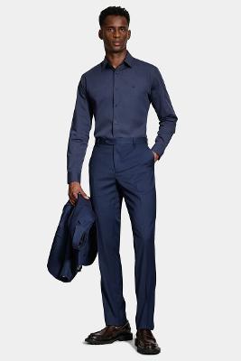 Camisa Aramis Manga Longa Algodão Egípcio Azul Forte