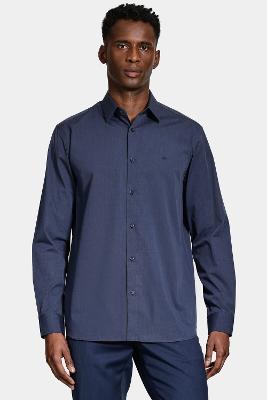 Camisa Aramis Manga Longa Algodão Egípcio Azul Forte