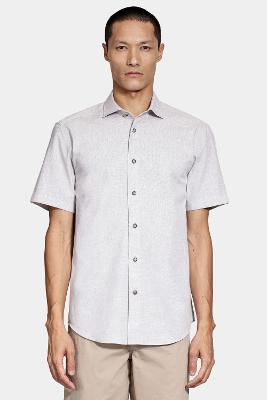 Camisa Aramis Manga Curta Slim Algodão Flame Soft Areia